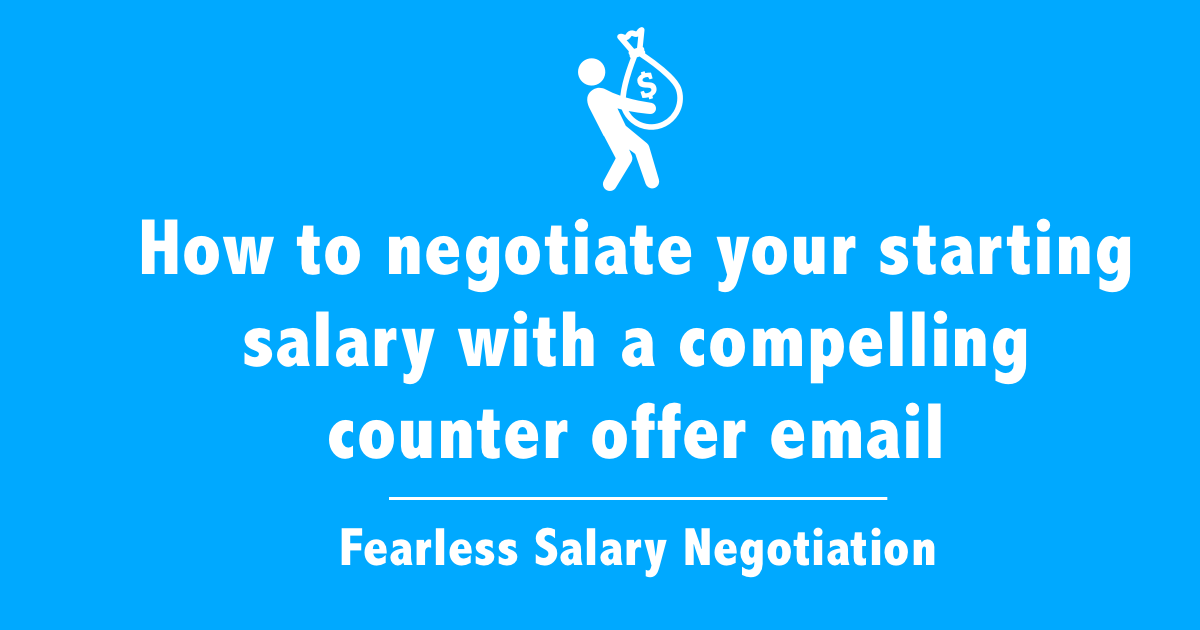 Salary negotiation email sample - free counter offer letter templates